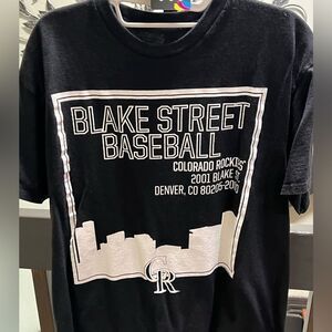 Rockies Blake Street Baseball Black T-Shirt Men’s Large #368